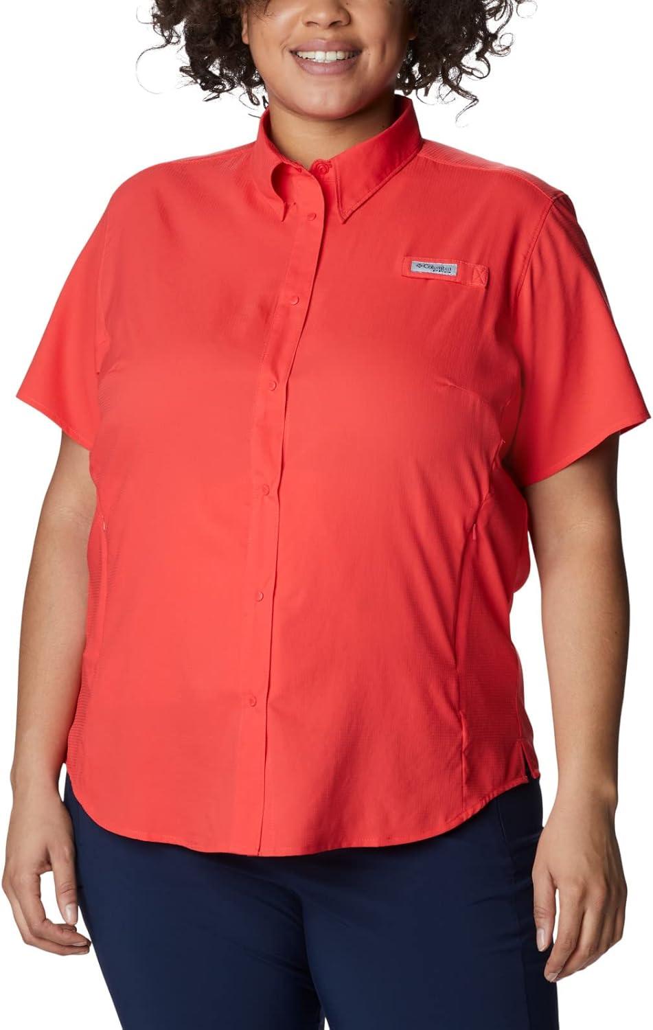 imageColumbia Womens PFG Tamiami II Short Sleeve ShirtRed Hibiscus