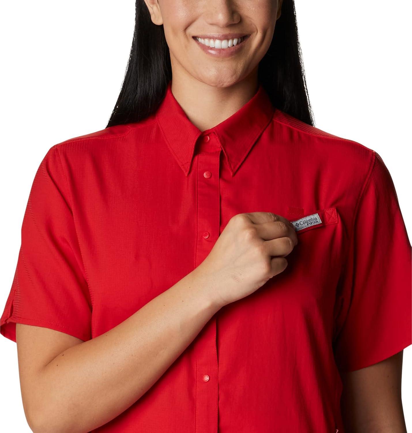 imageColumbia Womens PFG Tamiami II Short Sleeve ShirtRed Spark
