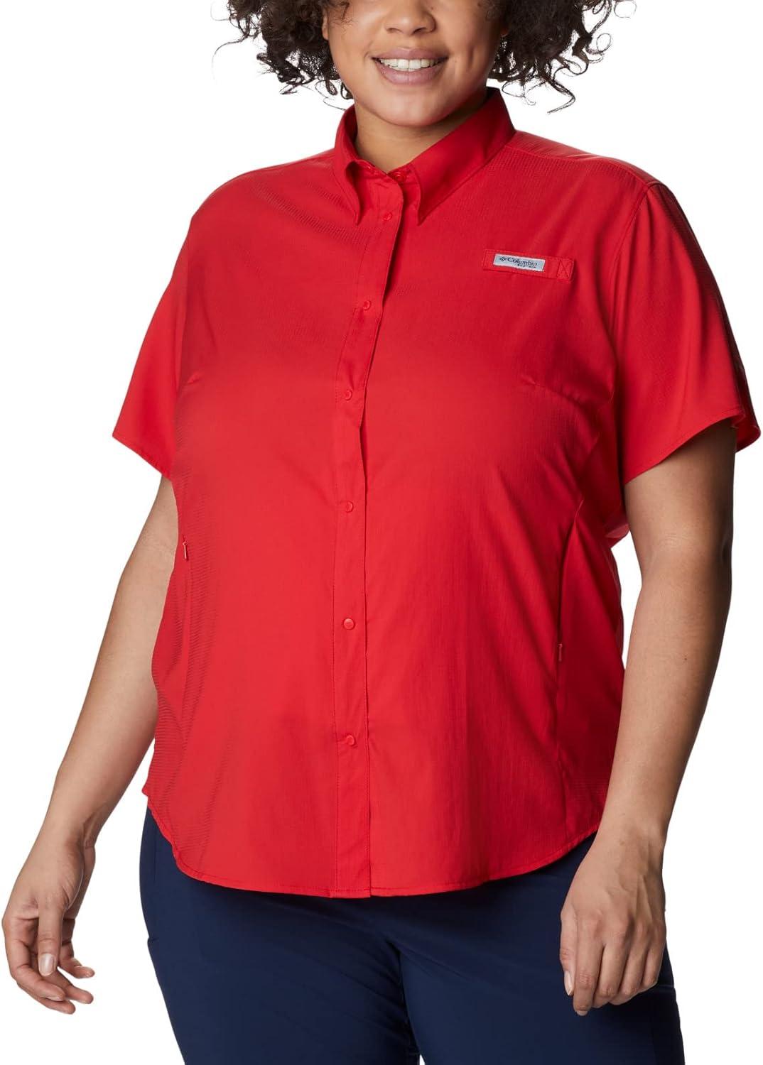imageColumbia Womens PFG Tamiami II Short Sleeve ShirtRed Spark