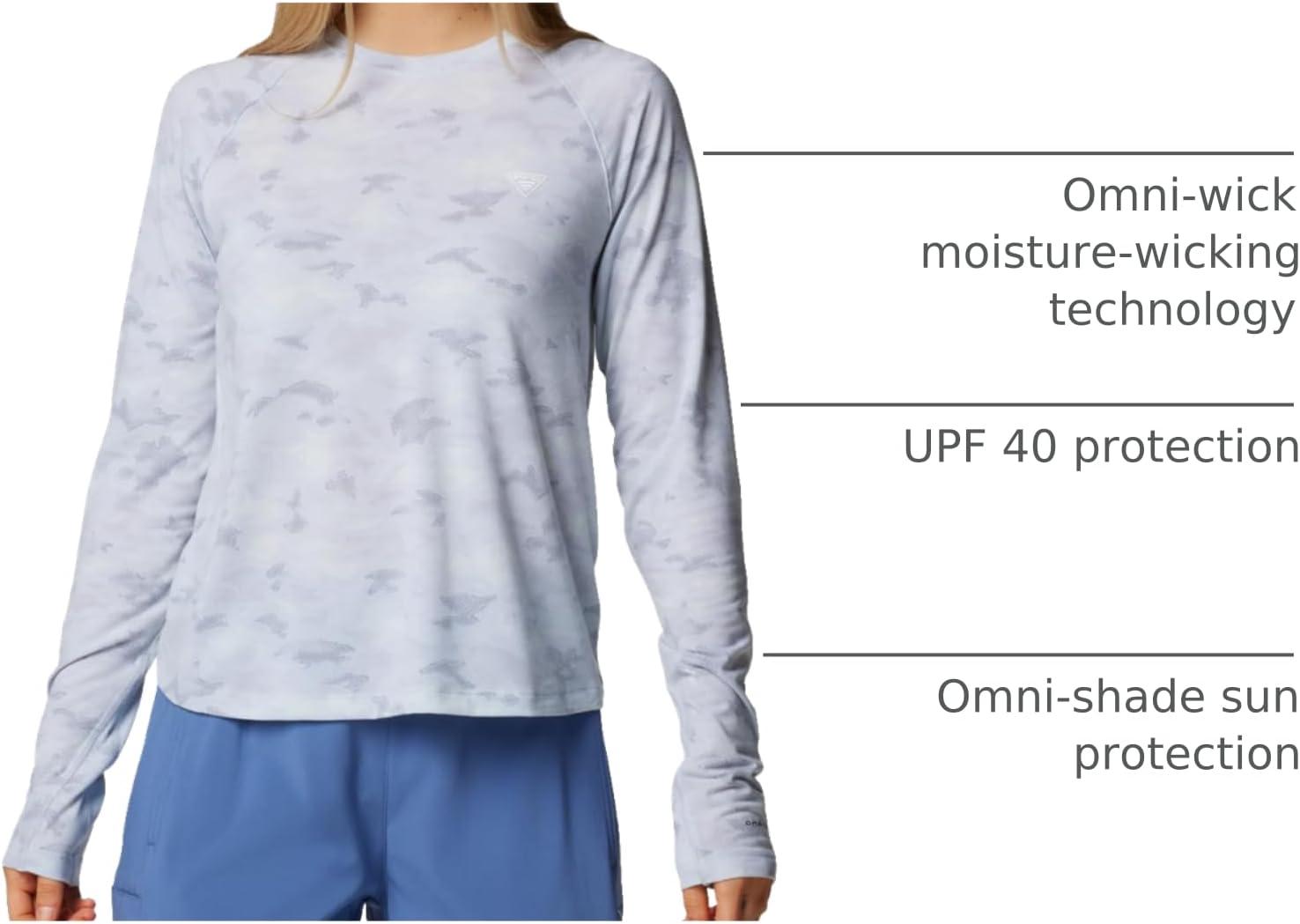 imageColumbia Womens PFG Uncharted Knit Long SleeveCirrus Grey Uncharted Waters