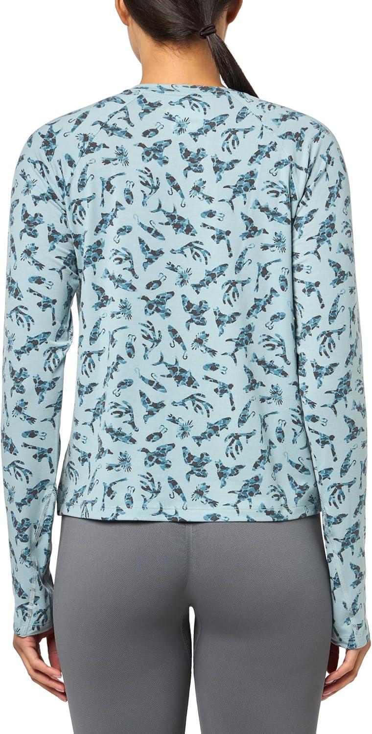imageColumbia Womens PFG Uncharted Knit Long SleeveCrushed Blue Huntfish