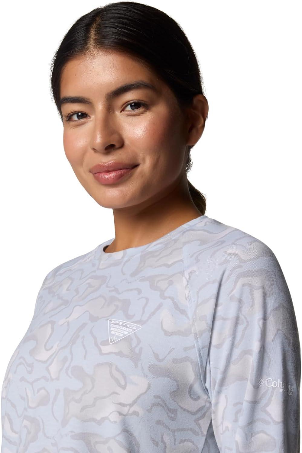 imageColumbia Womens PFG Uncharted Knit Long SleeveNimbus Grey Swamplands