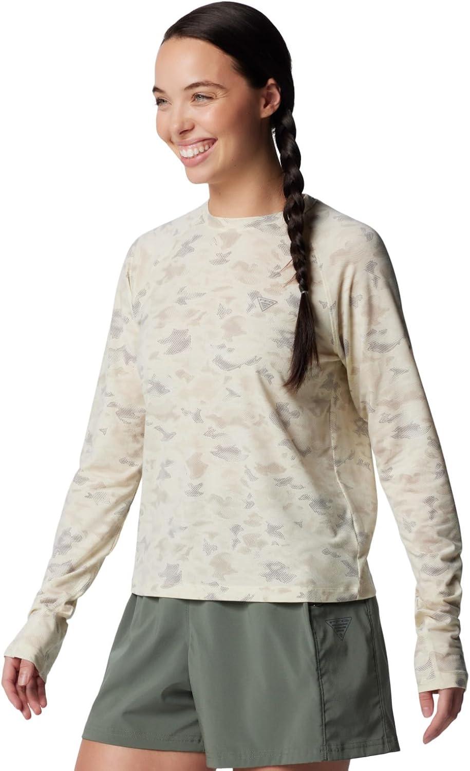 imageColumbia Womens PFG Uncharted Knit Long SleeveStone Uncharted Waters