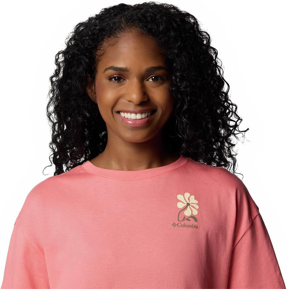 imageColumbia Womens Rolling Bend Graphic Oversized TeeAlpenglowFloral Fun