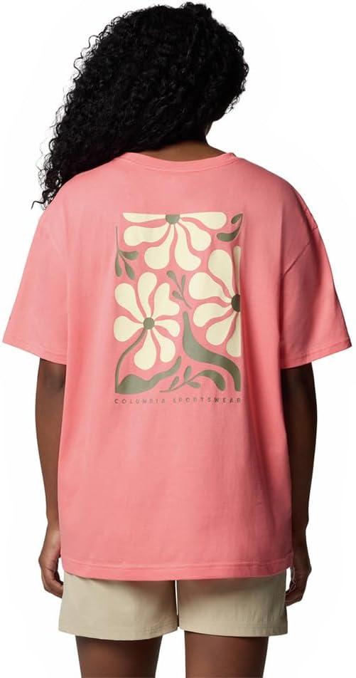 imageColumbia Womens Rolling Bend Graphic Oversized TeeAlpenglowFloral Fun