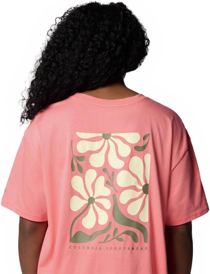 imageColumbia Womens Rolling Bend Graphic Oversized TeeAlpenglowFloral Fun