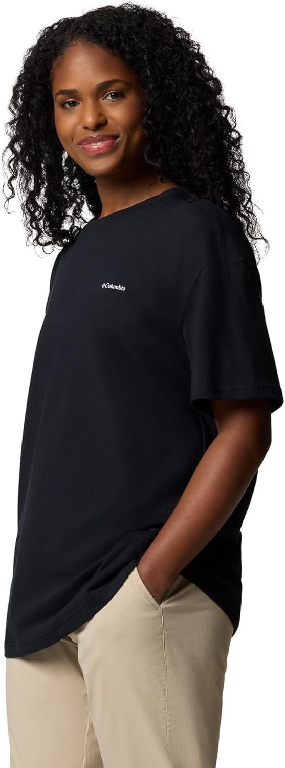 imageColumbia Womens Rolling Bend Graphic Oversized TeeBlackCsc Stacked Gem