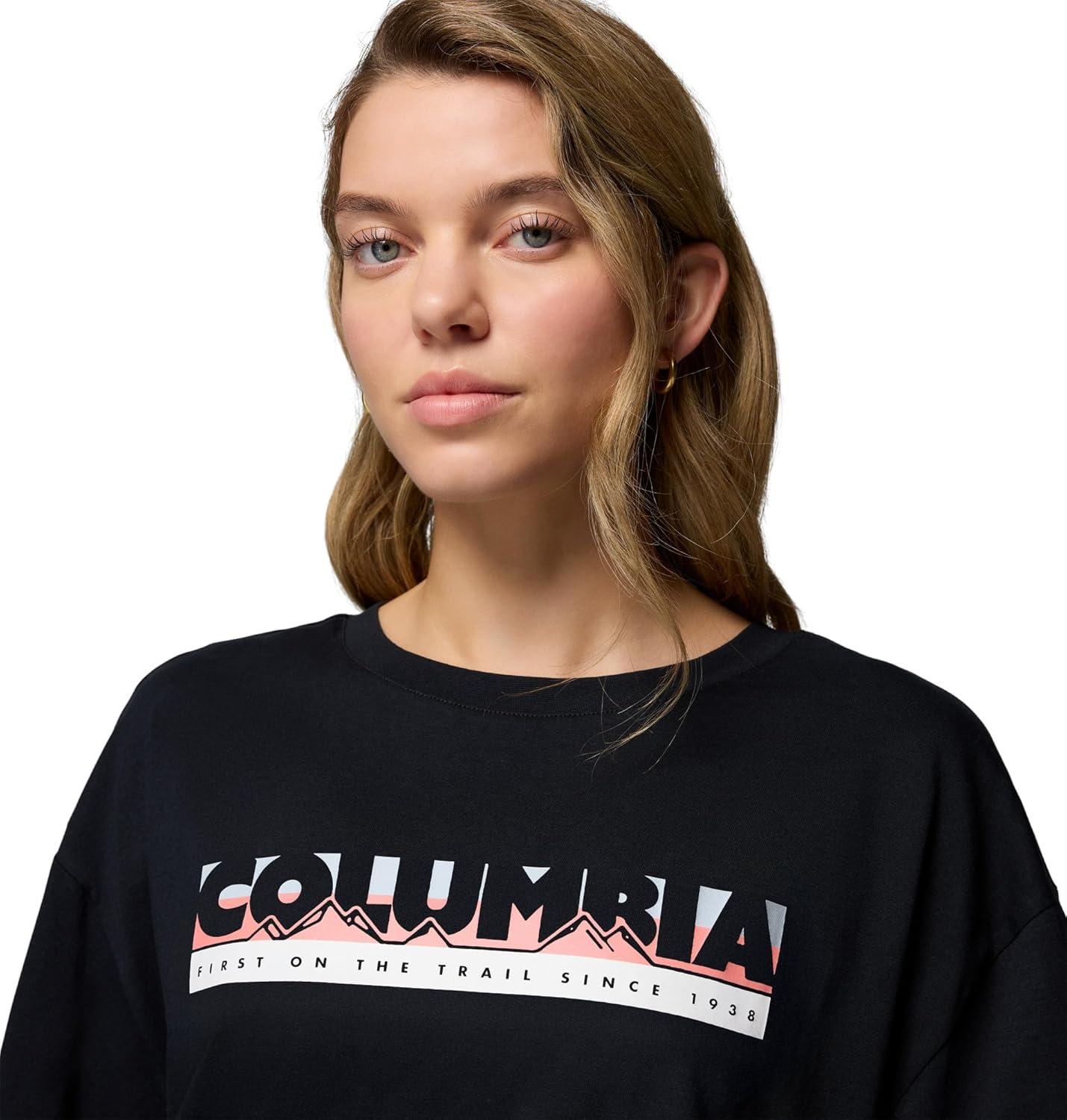 imageColumbia Womens Rolling Bend Graphic Oversized TeeBlackFirst on Trail