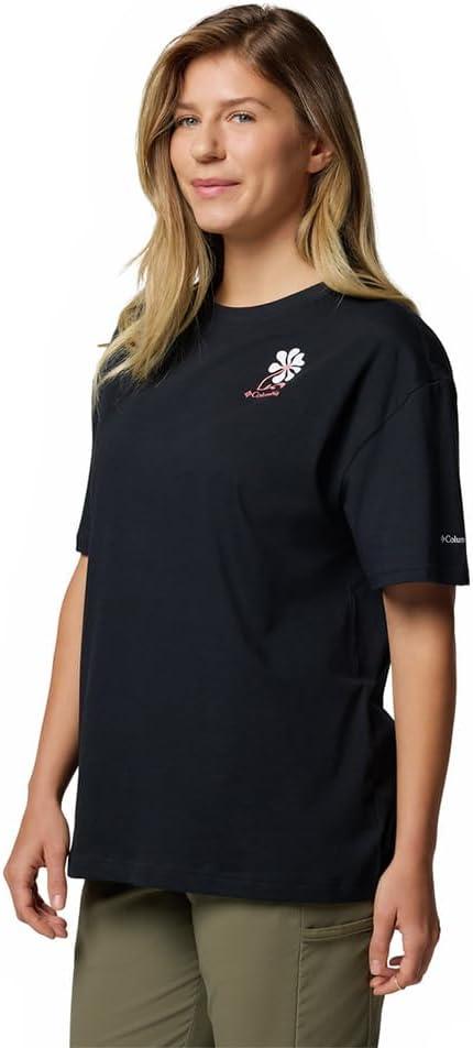 imageColumbia Womens Rolling Bend Graphic Oversized TeeBlackFloral Fun