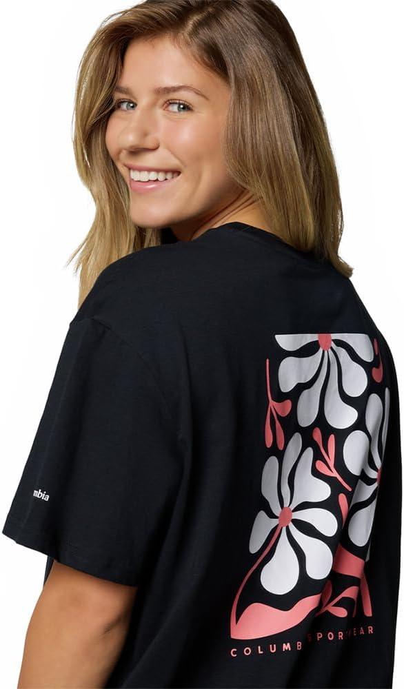 imageColumbia Womens Rolling Bend Graphic Oversized TeeBlackFloral Fun