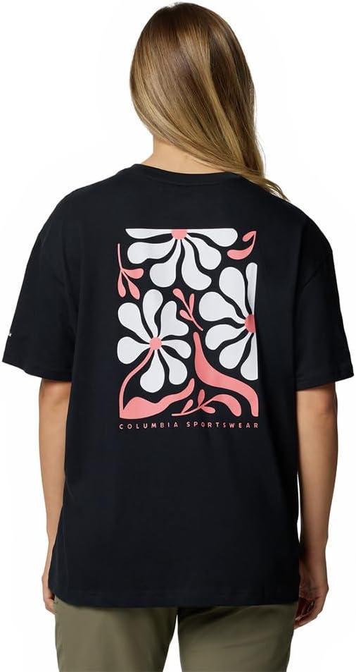 imageColumbia Womens Rolling Bend Graphic Oversized TeeBlackFloral Fun