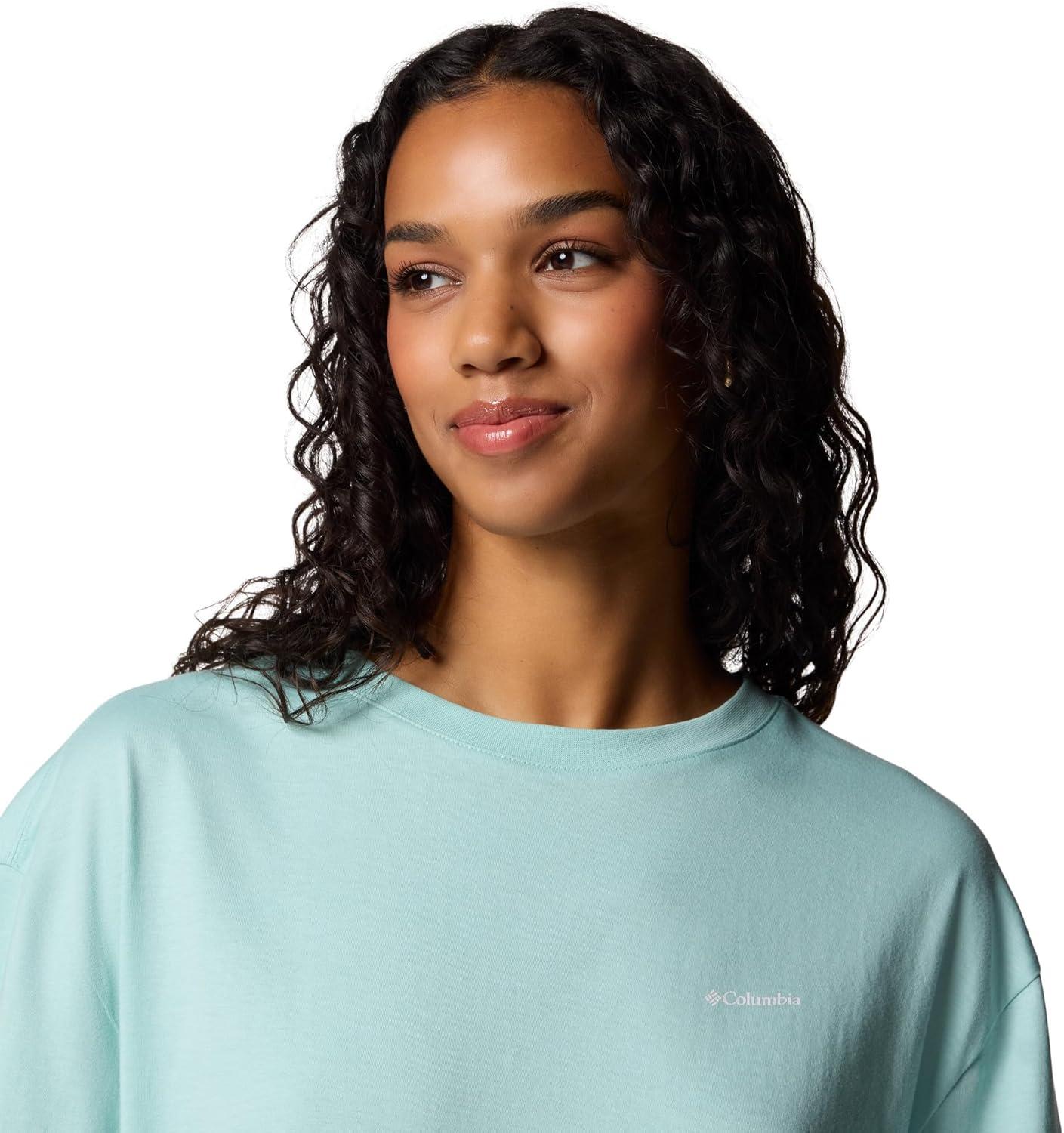imageColumbia Womens Rolling Bend Graphic Oversized TeeSprayCsc Stacked Gem