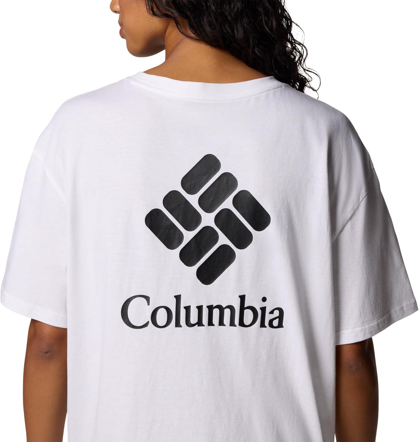 imageColumbia Womens Rolling Bend Graphic Oversized TeeWhiteCsc Stacked Gem