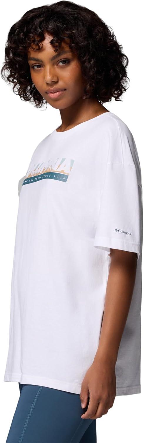 imageColumbia Womens Rolling Bend Graphic Oversized TeeWhiteFirst on Trail