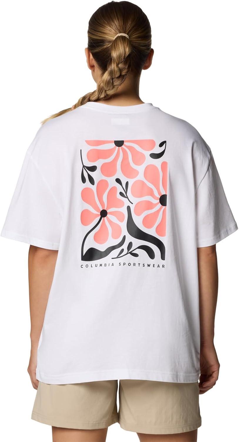 imageColumbia Womens Rolling Bend Graphic Oversized TeeWhiteFloral Fun