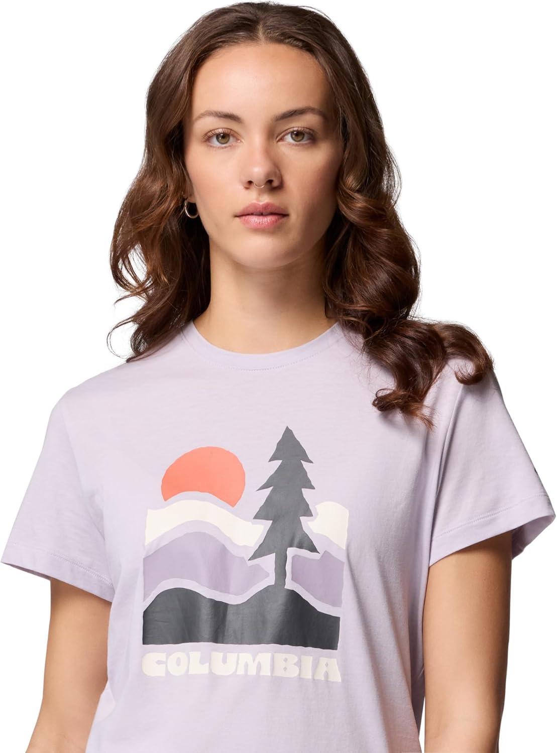 imageColumbia Womens Ruby Springs Graphic Fitted Short SleeveLavender PearlGet Hiked