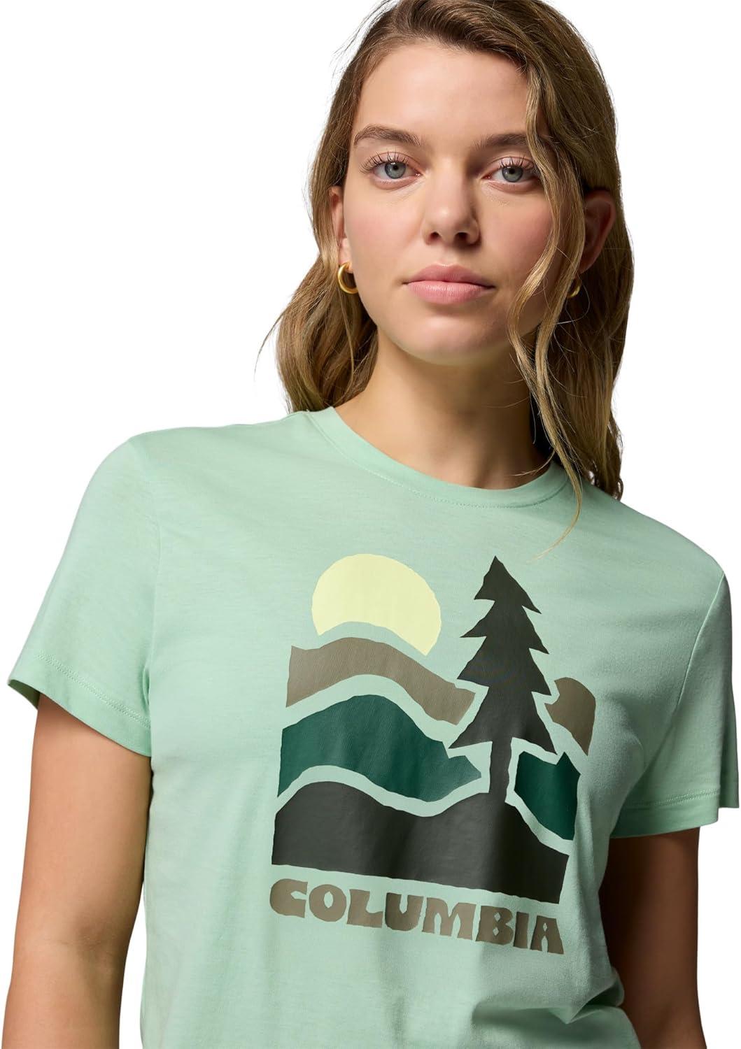 imageColumbia Womens Ruby Springs Graphic Fitted Short SleeveNew MintGet Hiked