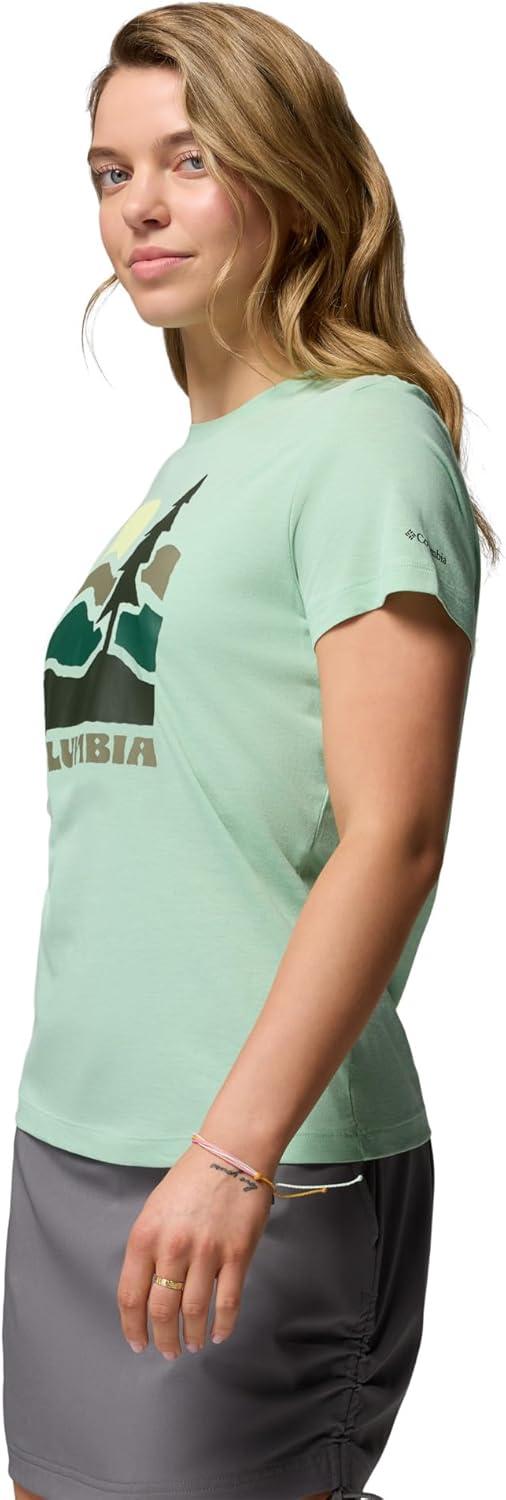 imageColumbia Womens Ruby Springs Graphic Fitted Short SleeveNew MintGet Hiked