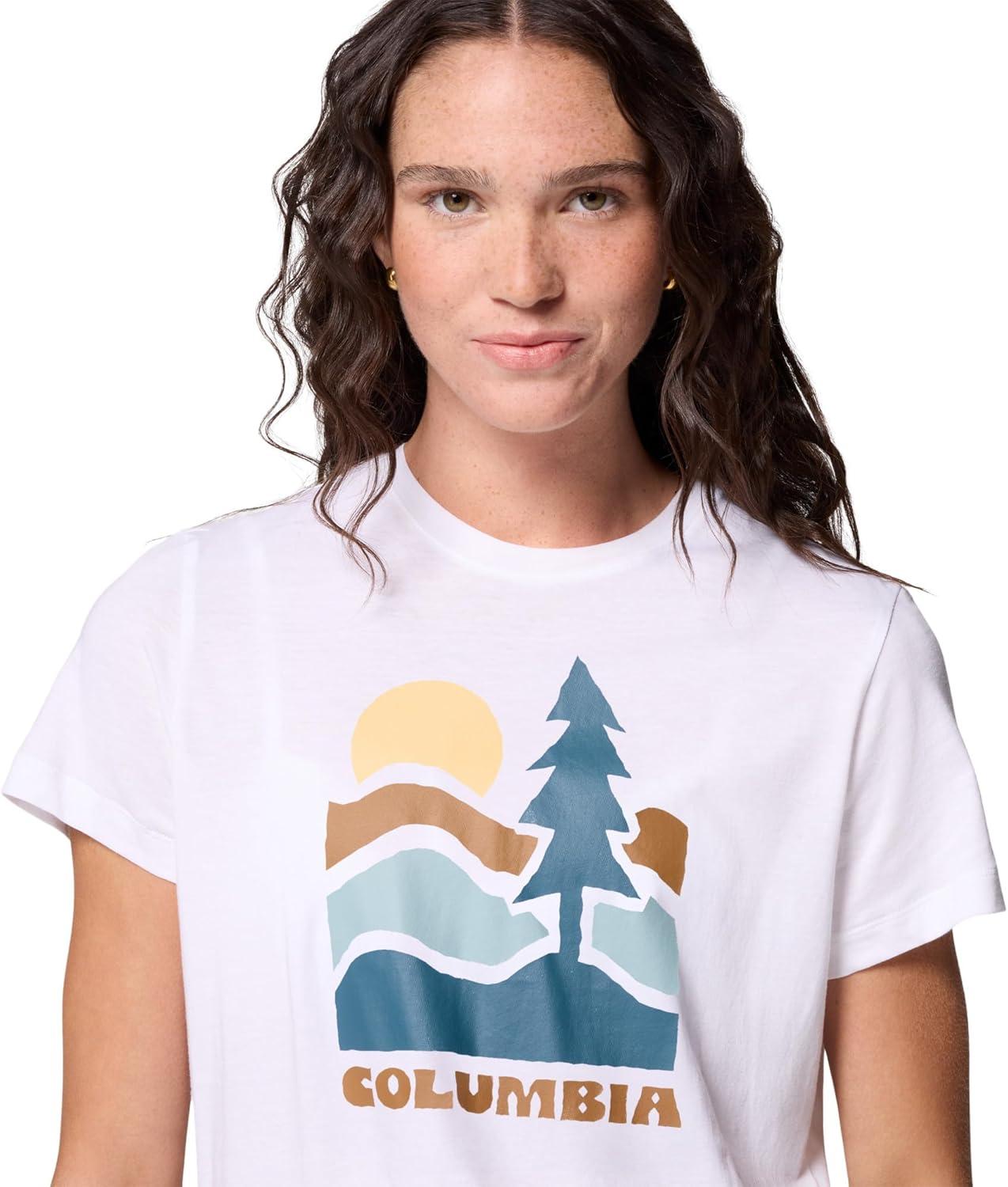 imageColumbia Womens Ruby Springs Graphic Fitted Short SleeveWhiteGet Hiked