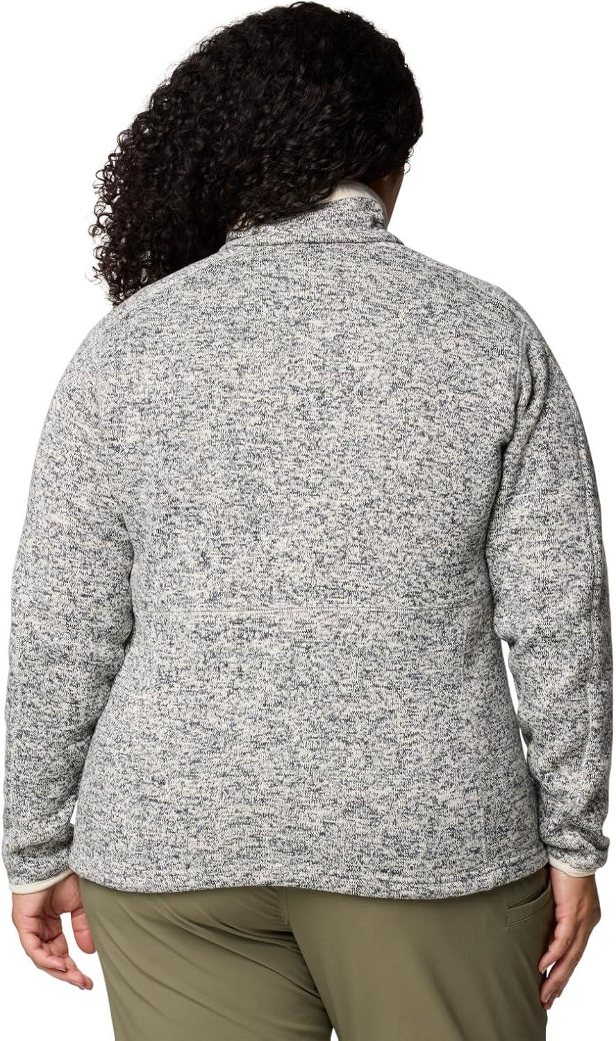 imageColumbia Womens Sweater Weather II Full Zip Fleece Jacket Chalk Heather Large