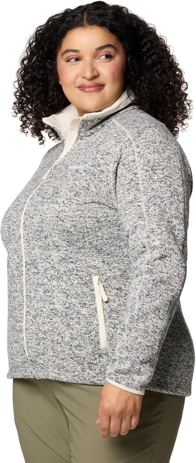 imageColumbia Womens Sweater Weather II Full Zip Fleece Jacket Chalk Heather Large