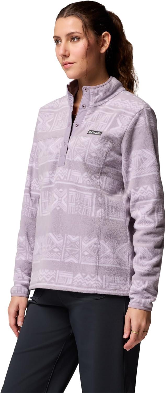 imageColumbia womens Benton Springs Printed 12 SnapShale Purple Deschutes Days