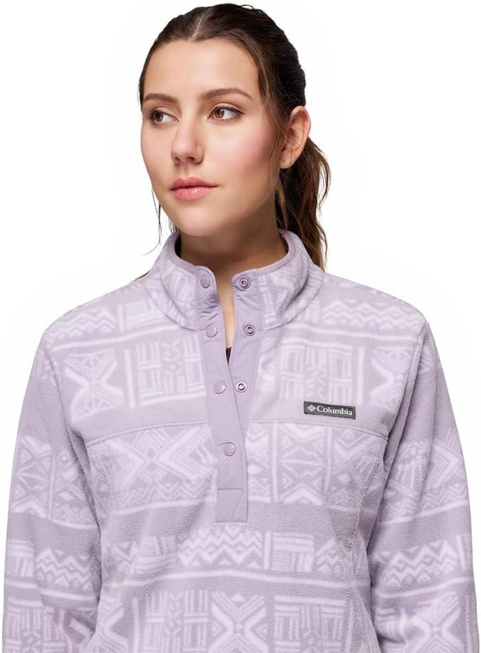 imageColumbia womens Benton Springs Printed 12 SnapShale Purple Deschutes Days