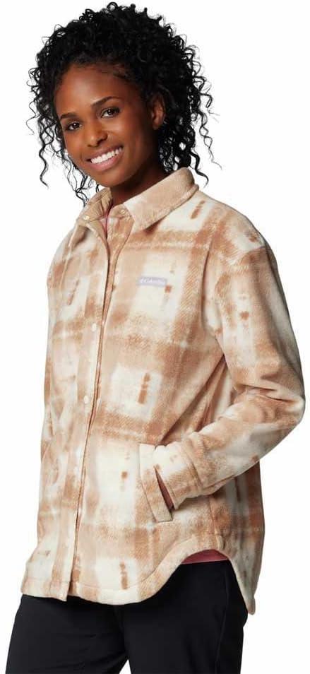 imageColumbia womens Benton Springs Shirt Jacket IICamel Brown Omblur