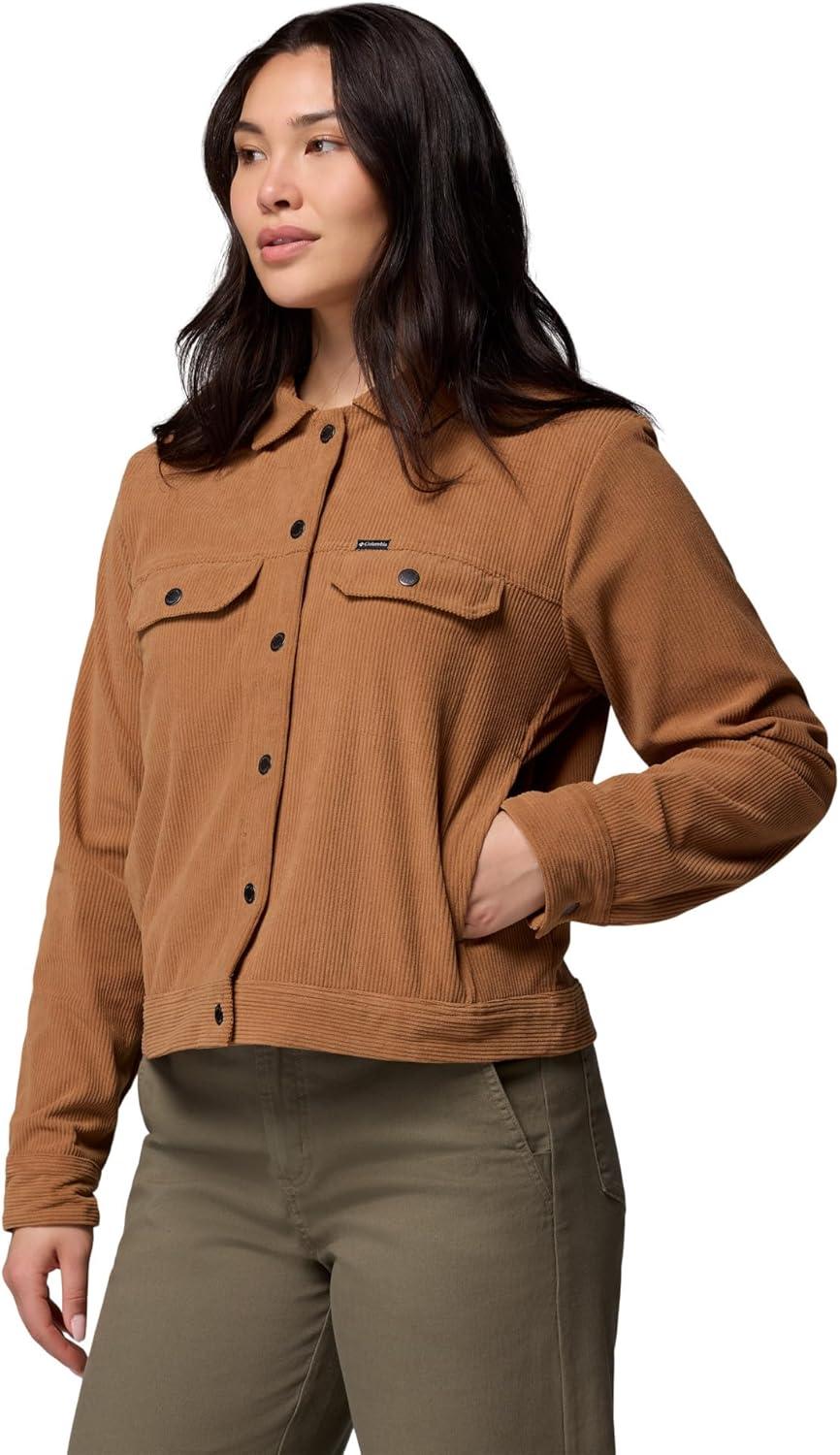 imageColumbia womens Blue Point Creek Short Corduroy Shirt JacketCamel Brown