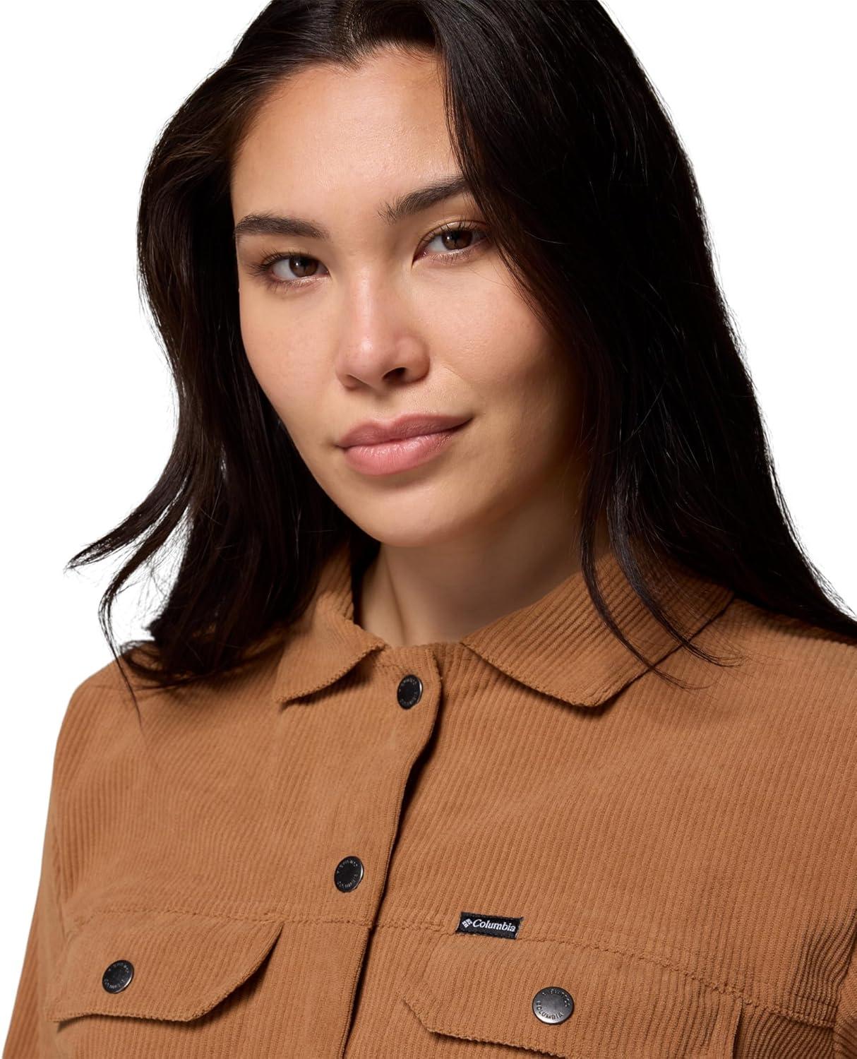 imageColumbia womens Blue Point Creek Short Corduroy Shirt JacketCamel Brown