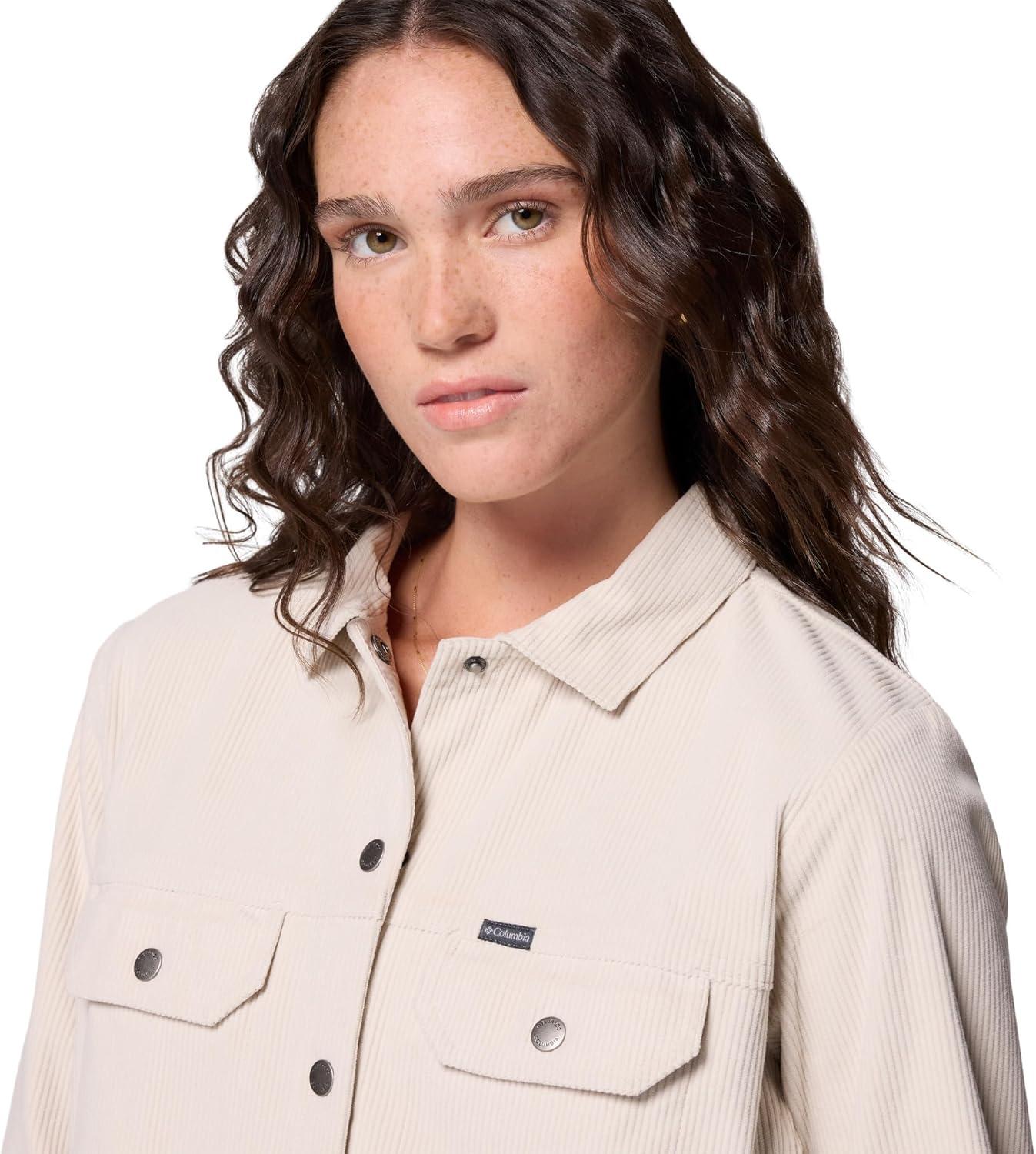 imageColumbia womens Blue Point Creek Short Corduroy Shirt JacketDark Stone