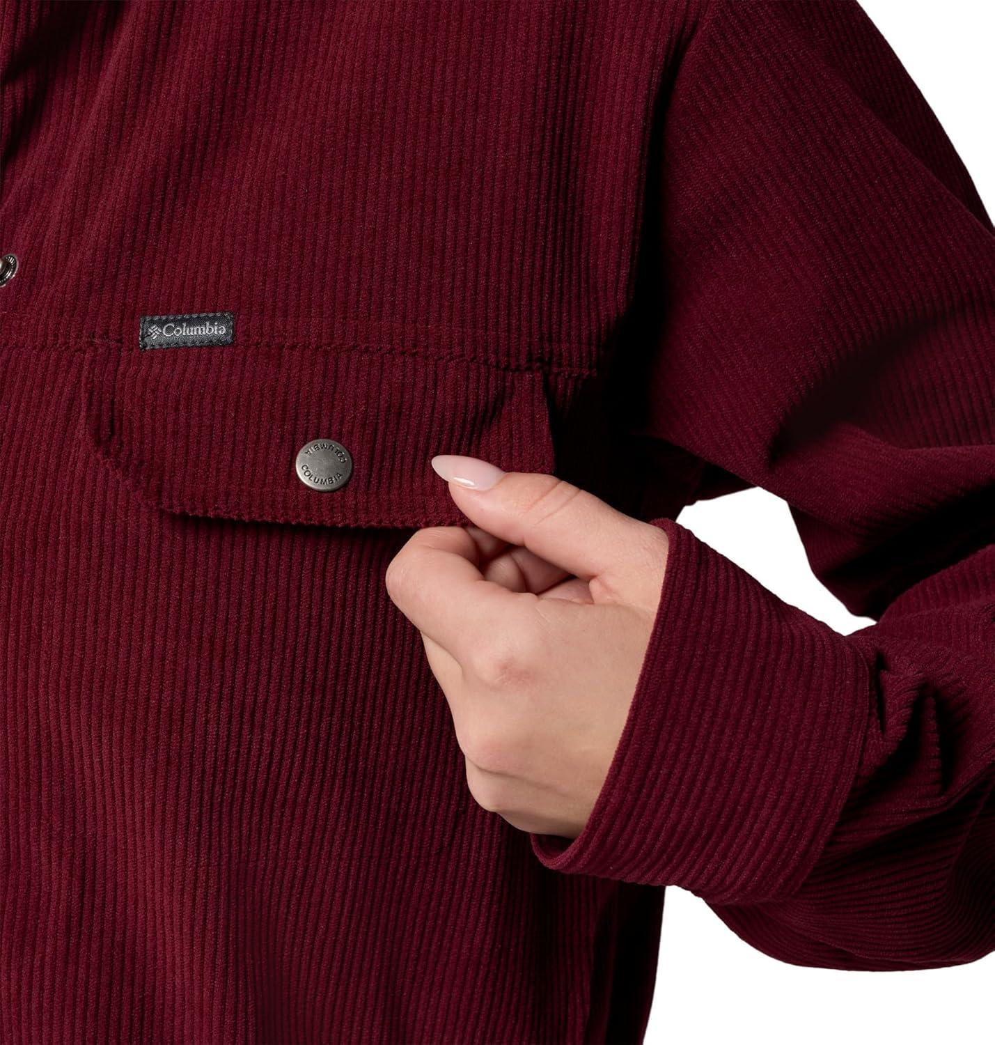 imageColumbia womens Blue Point Creek Short Corduroy Shirt JacketRich Wine