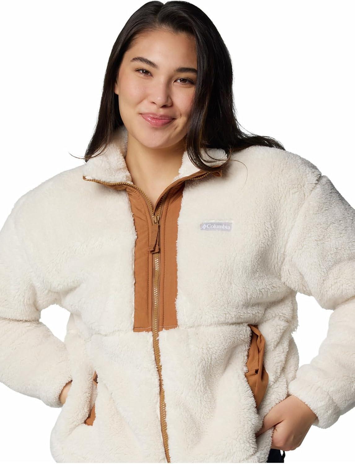 imageColumbia womens Boundless Discovery Sherpa Full Zip IIChalkCamel Brown