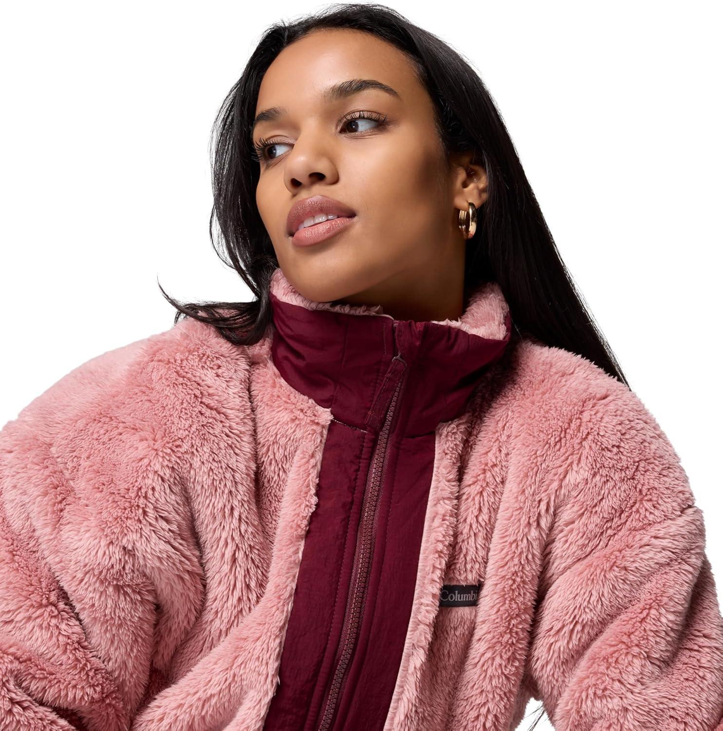 imageColumbia womens Boundless Discovery Sherpa Full Zip IIEraser PinkRich Wine