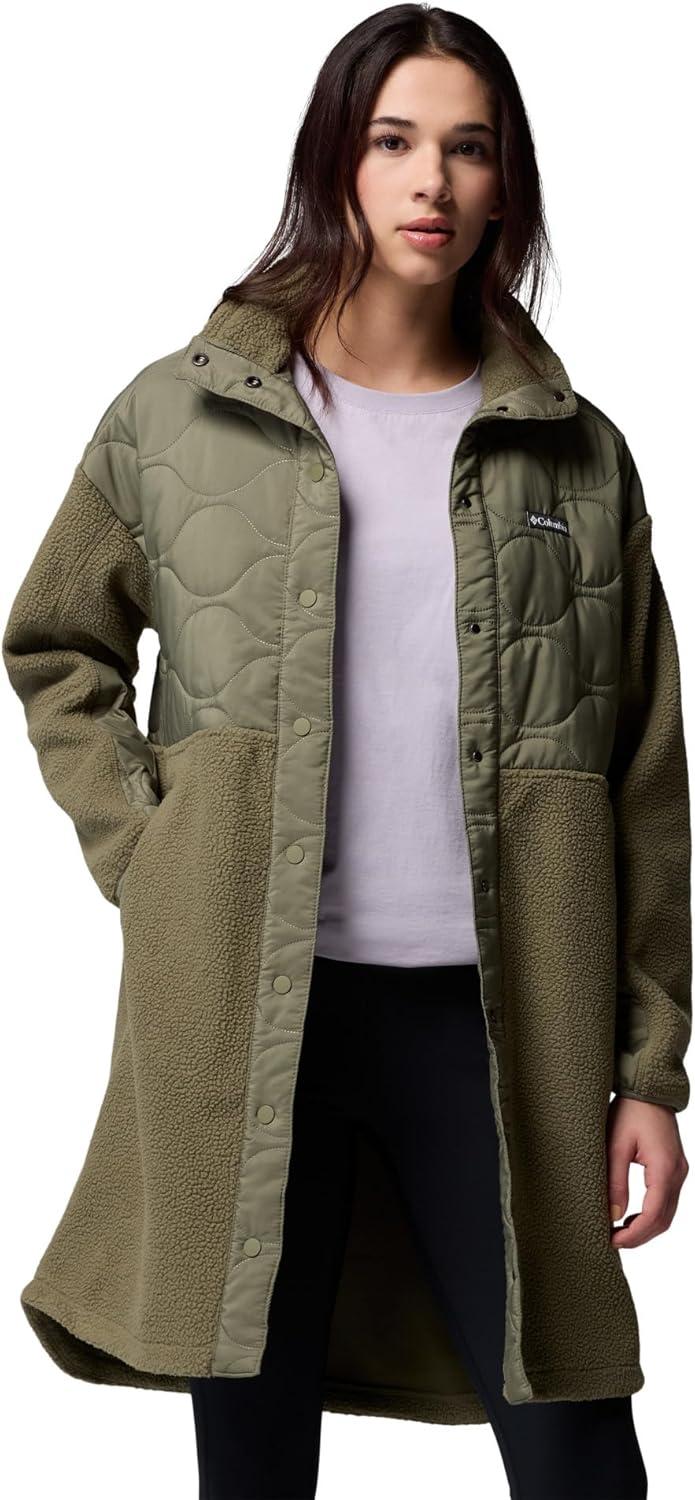imageColumbia womens Cloud Point Long FleeceStone Green
