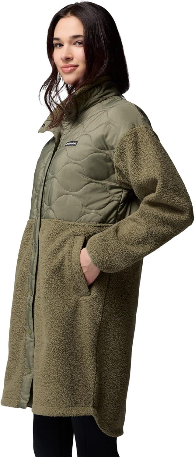 imageColumbia womens Cloud Point Long FleeceStone Green