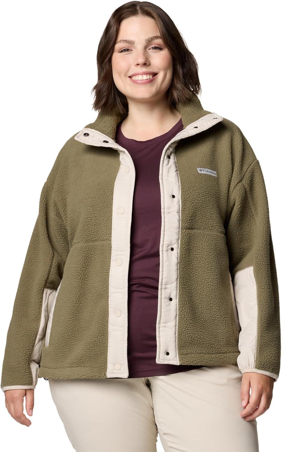 imageColumbia womens Cloud Point Snap FleeceDark StoneStone Green
