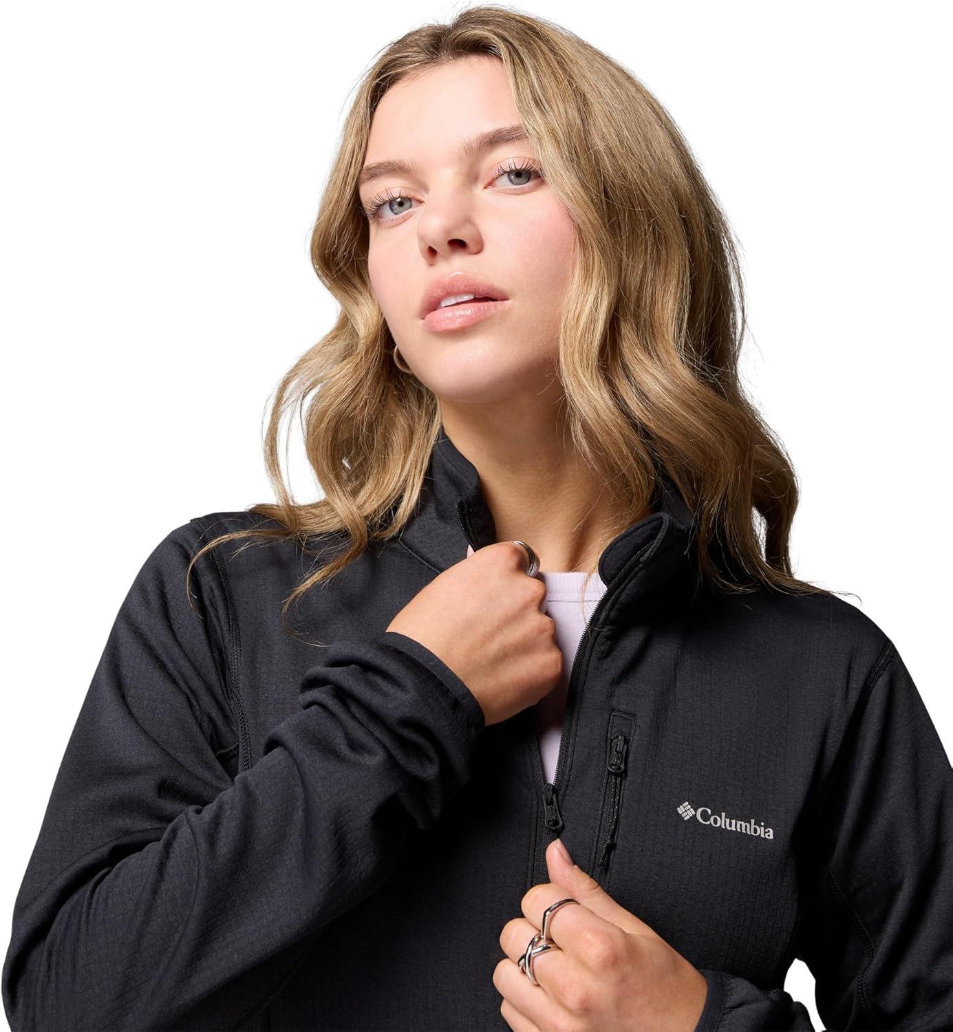 imageColumbia womens Essential Hike Grid Fleece Full ZipBlack