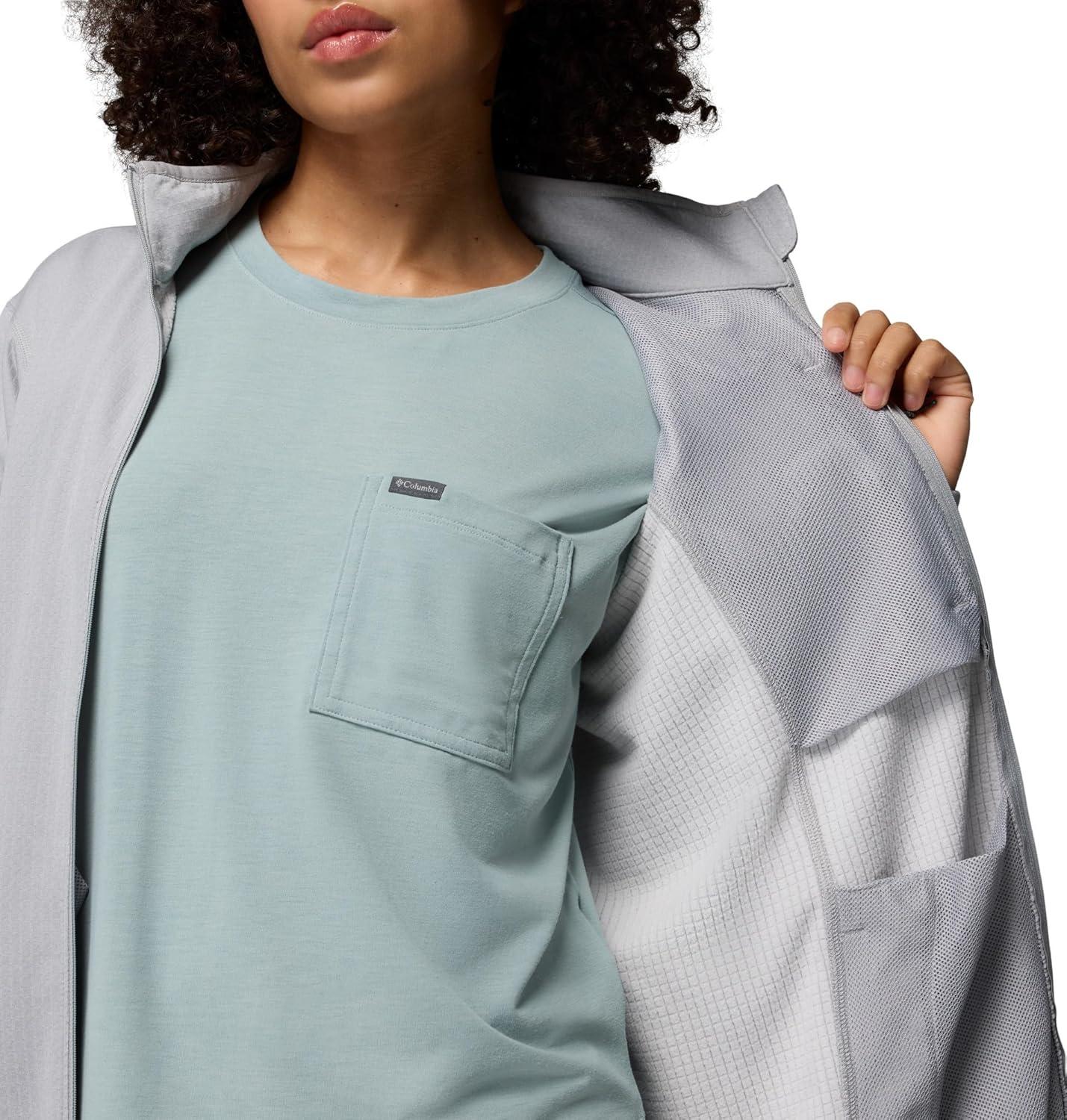 imageColumbia womens Essential Hike Grid Fleece Full ZipColumbia GreyColumbia Grey