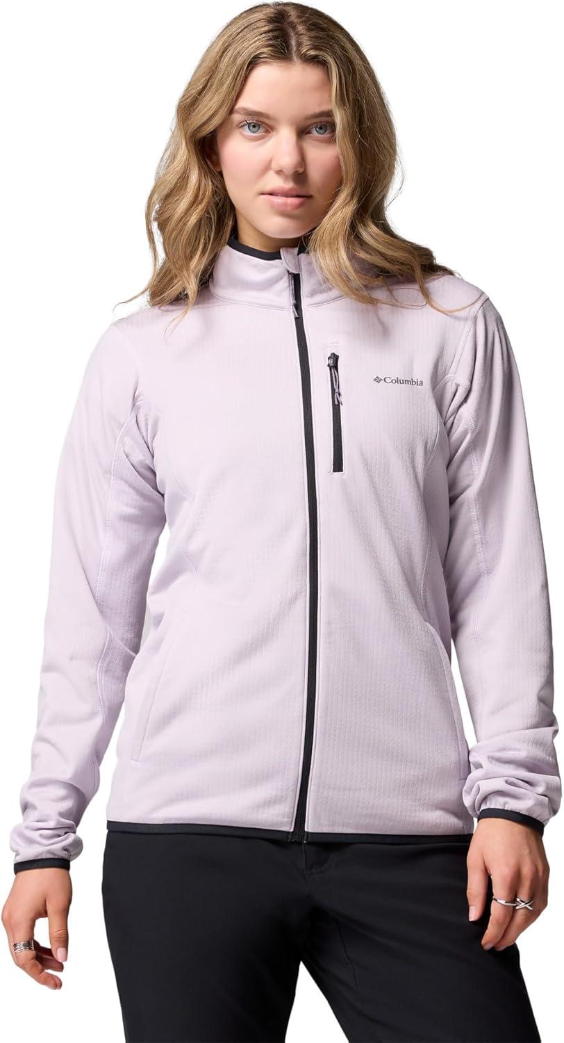 imageColumbia womens Essential Hike Grid Fleece Full ZipLavender PearlBlack