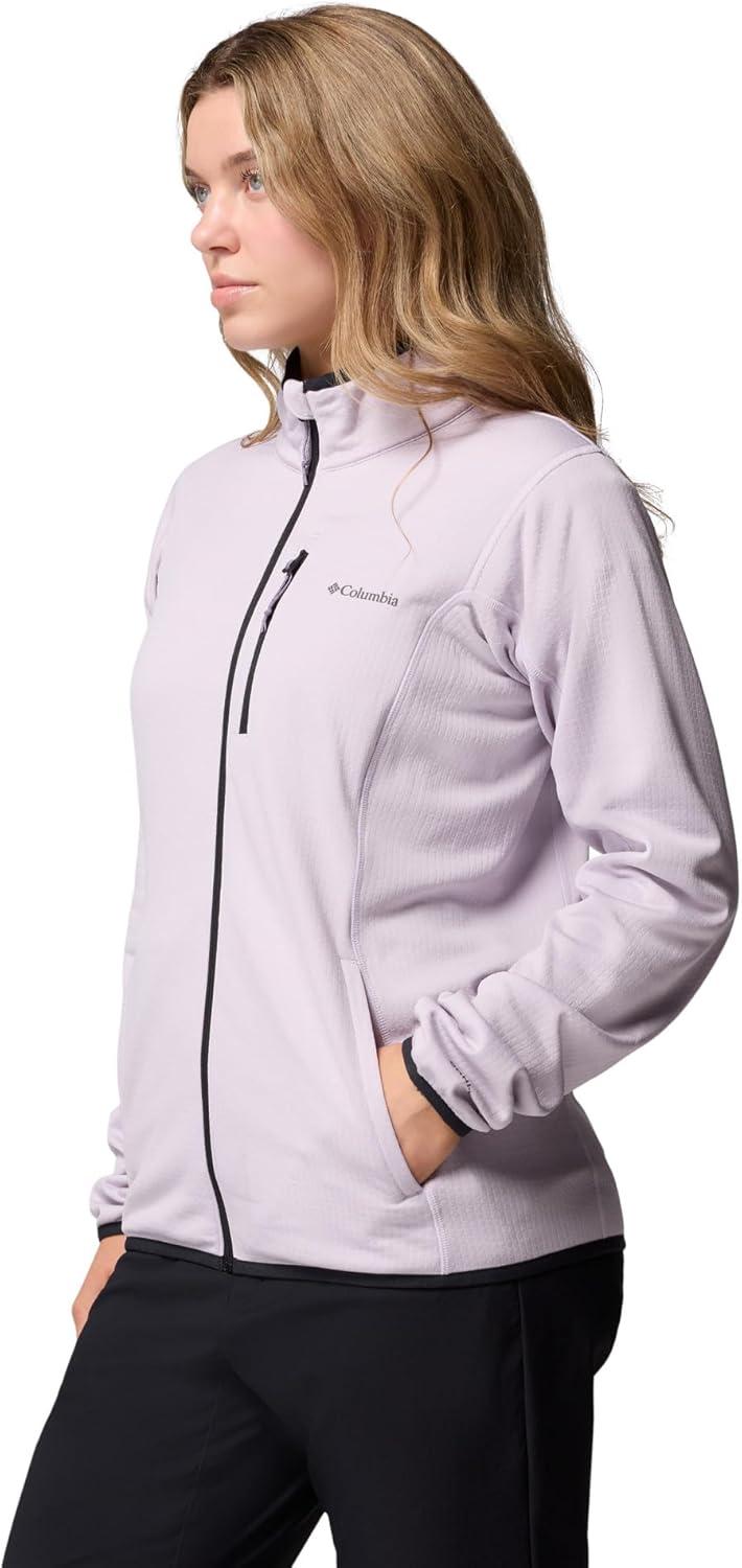imageColumbia womens Essential Hike Grid Fleece Full ZipLavender PearlBlack