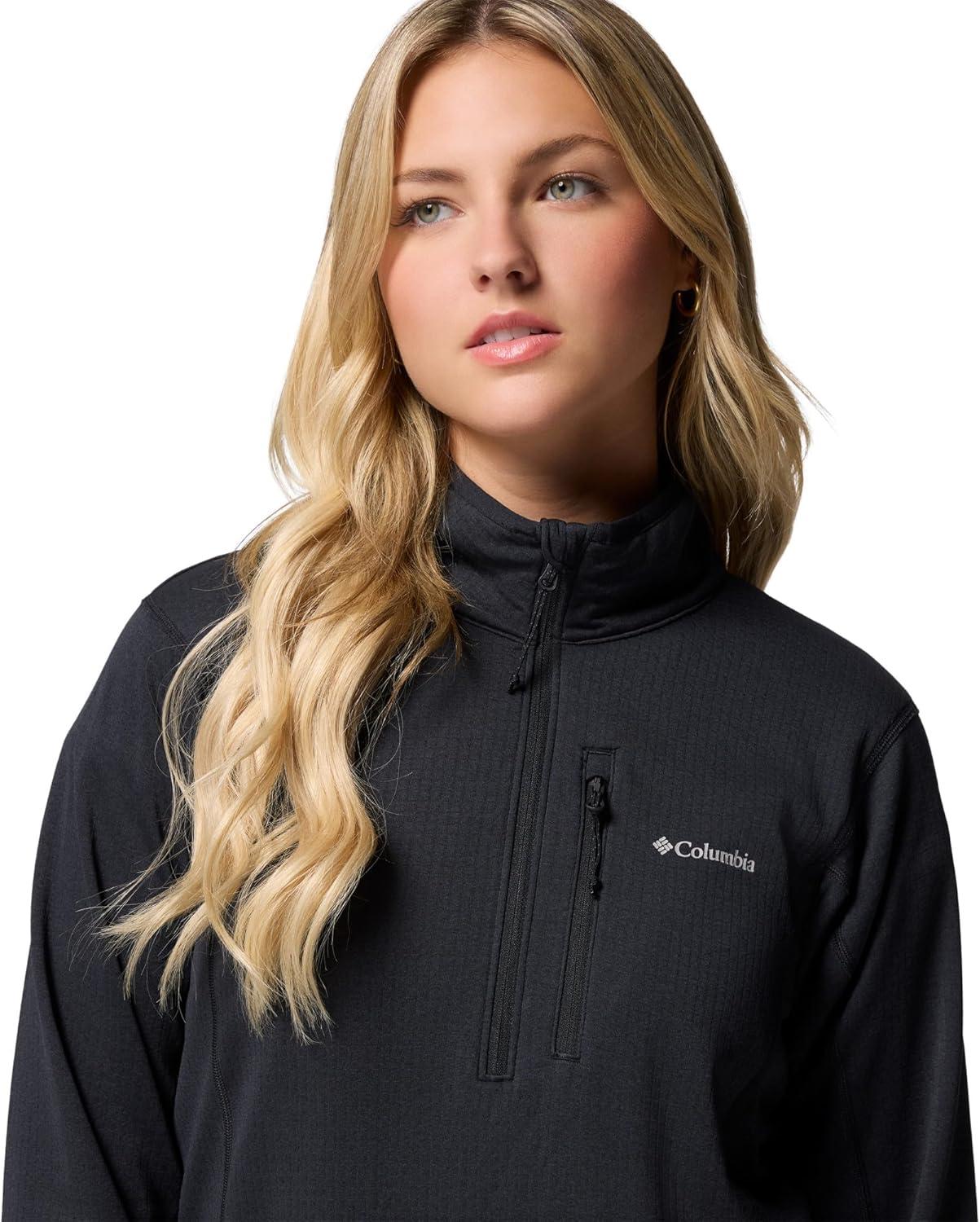 imageColumbia womens Essential Hike Grid Fleece Half ZipBlack