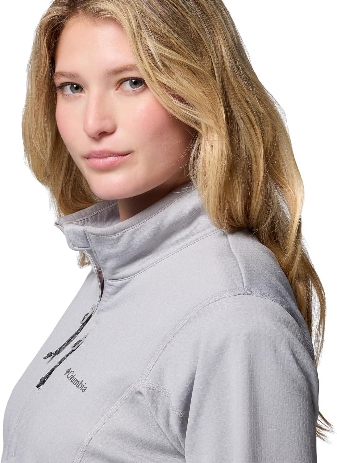 imageColumbia womens Essential Hike Grid Fleece Half ZipColumbia GreyColumbia Grey