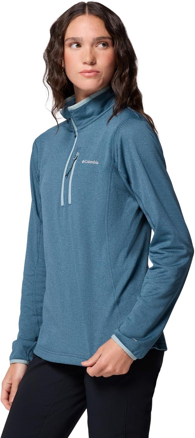 imageColumbia womens Essential Hike Grid Fleece Half ZipEverblueCrushed Blue