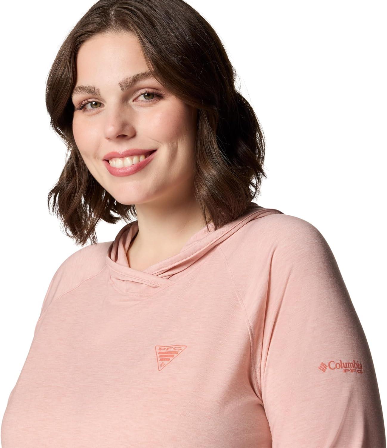 imageColumbia womens Pfg Uncharted HoodieFaux Pink Heather