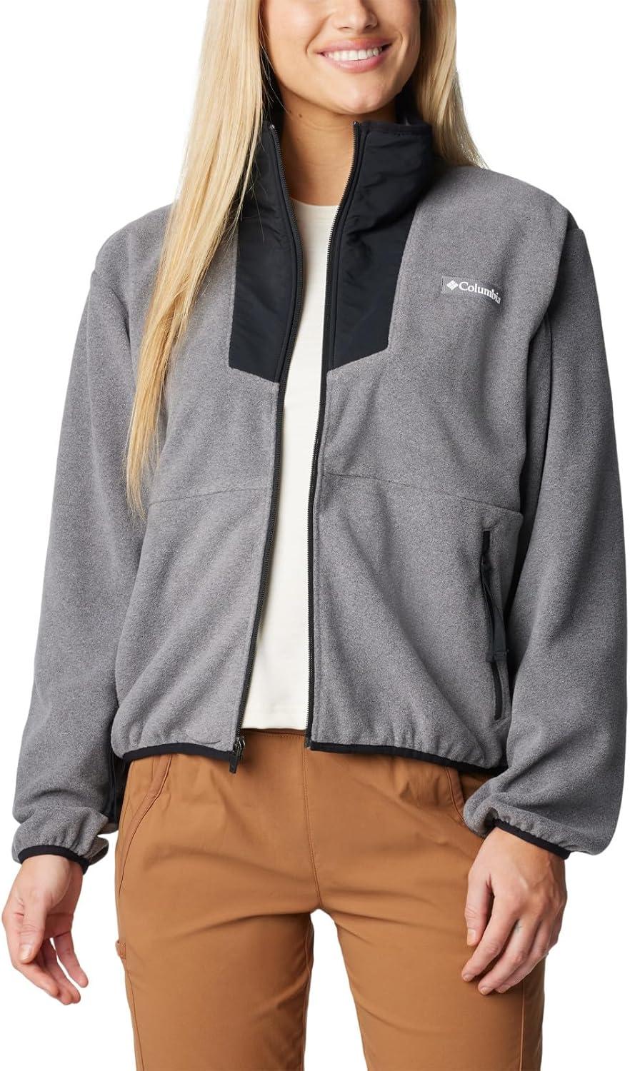 imageColumbia womens Sequoia Grove Full Zip FleeceCity Grey HeatherBlack