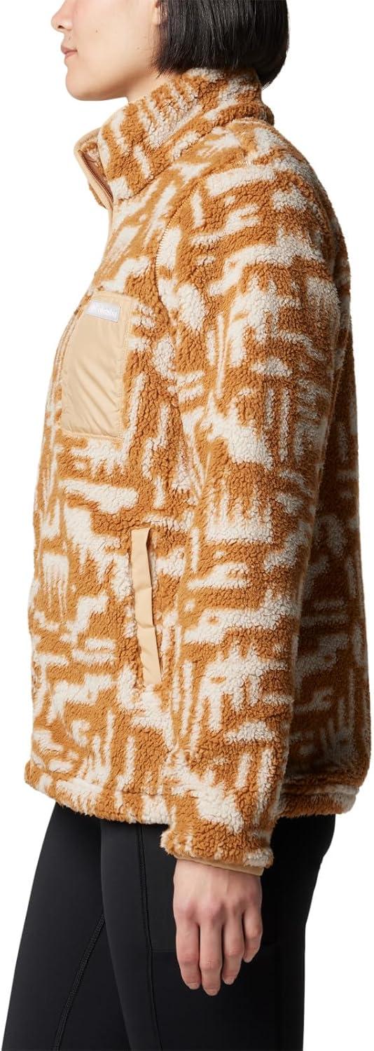 imageColumbia womens West Bend Print Full Zip IiCamel Brown Highland Tonal
