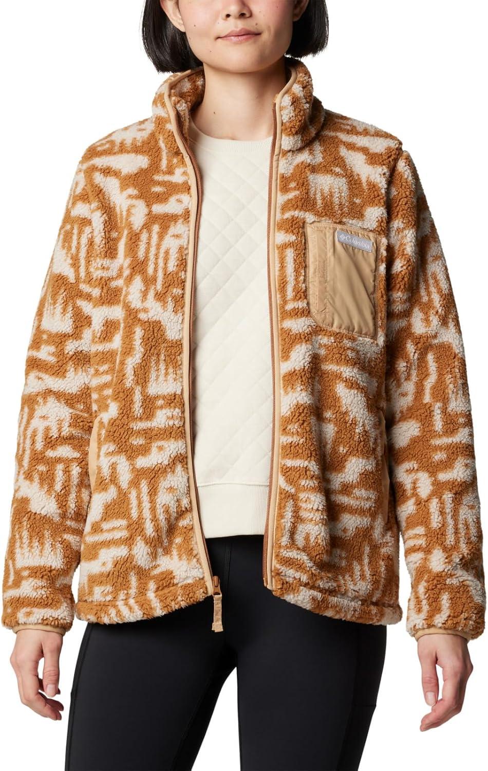 imageColumbia womens West Bend Print Full Zip IiCamel Brown Highland Tonal