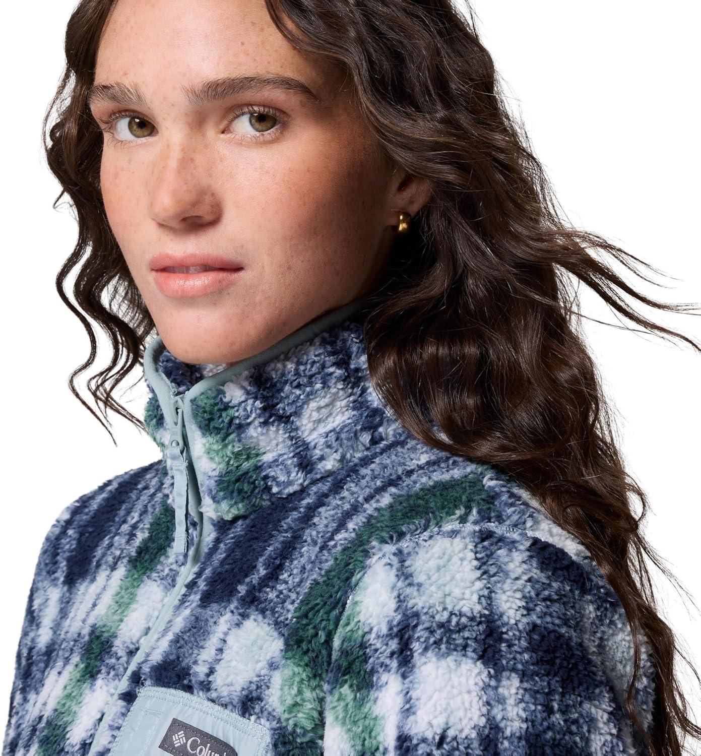 imageColumbia womens West Bend Print Full Zip IiCrushed Blue Herringplaid