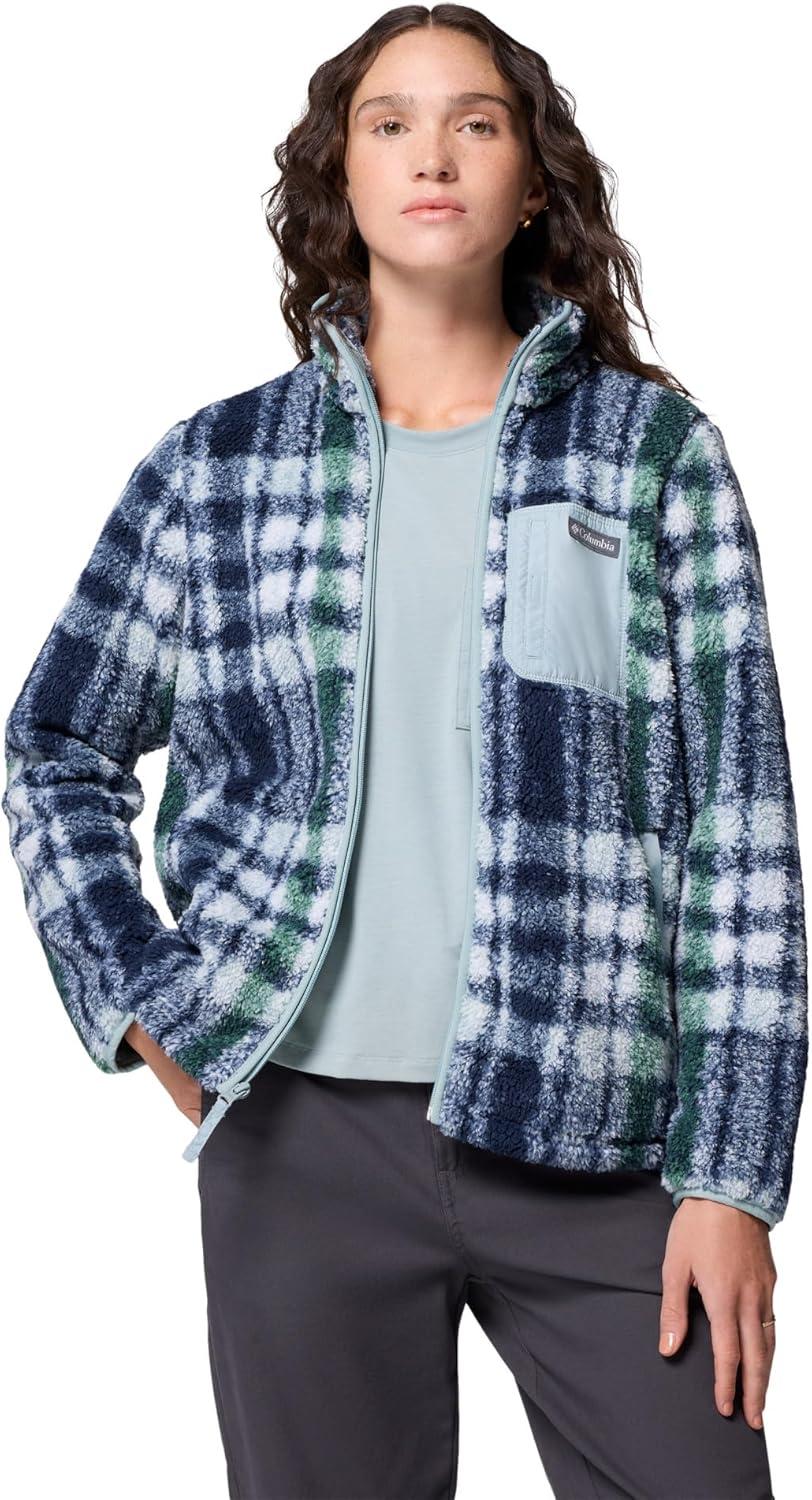 imageColumbia womens West Bend Print Full Zip IiCrushed Blue Herringplaid